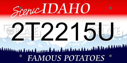 2T2215U Idaho License Plate