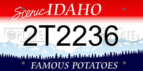 2T2236 Idaho License Plate