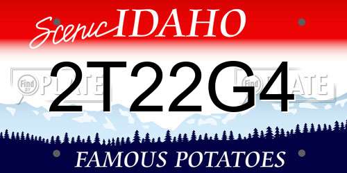2T22G4 Idaho License Plate