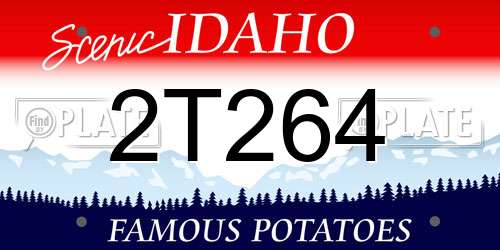 2T264 Idaho License Plate