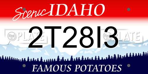 2T28I3 Idaho License Plate