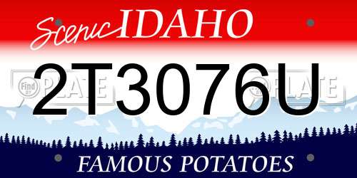 2T3076U Idaho License Plate