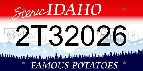 2T32026 Idaho License Plate