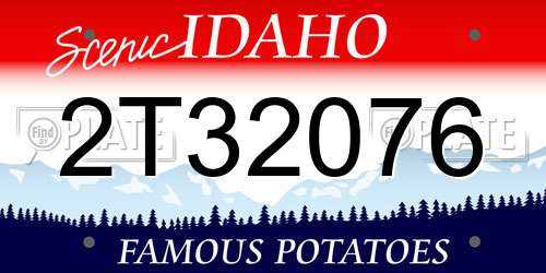 2T32076 Idaho License Plate
