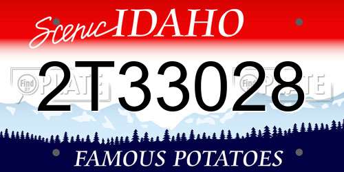 2T33028 Idaho License Plate