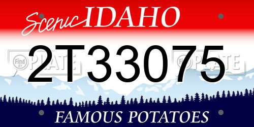 2T33075 Idaho License Plate