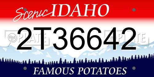 2T36642 Idaho License Plate