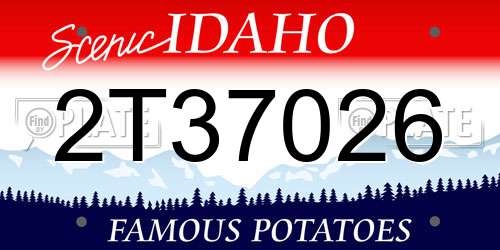 2T37026 Idaho License Plate