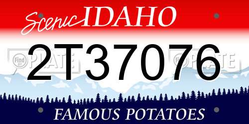 2T37076 Idaho License Plate