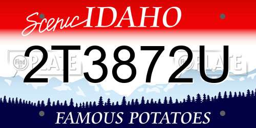 2T3872U Idaho License Plate