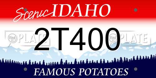2T400 Idaho License Plate
