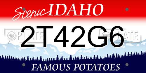 2T42G6 Idaho License Plate