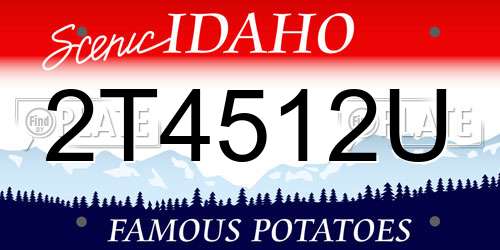 2T4512U Idaho License Plate