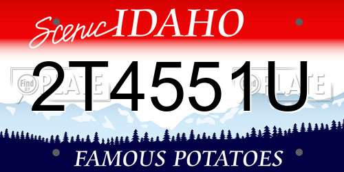 2T4551U Idaho License Plate