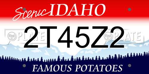 2T45Z2 Idaho License Plate
