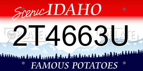 2T4663U Idaho License Plate