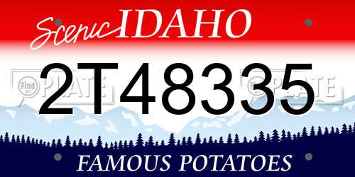 2T48335 Idaho License Plate