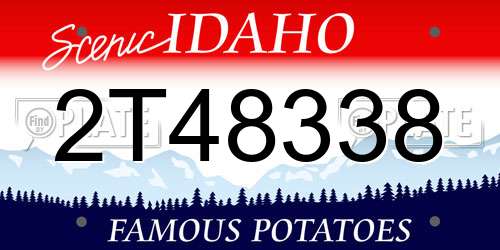 2T48338 Idaho License Plate