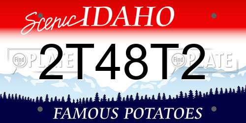 2T48T2 Idaho License Plate