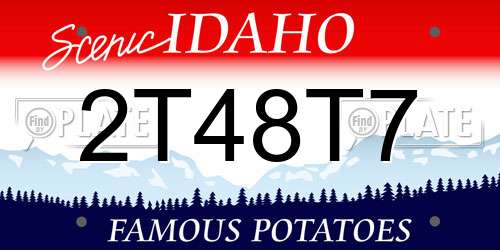 2T48T7 Idaho License Plate