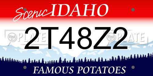 2T48Z2 Idaho License Plate