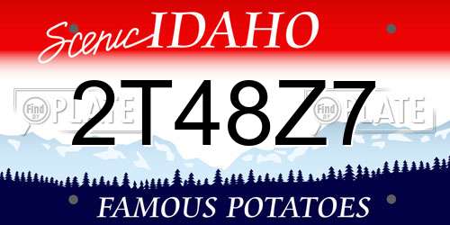 2T48Z7 Idaho License Plate