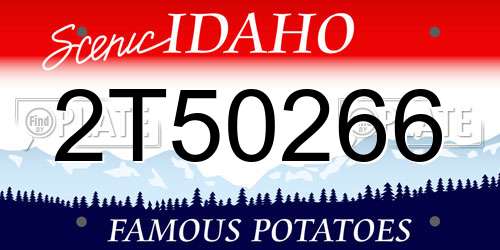 2T50266 Idaho License Plate