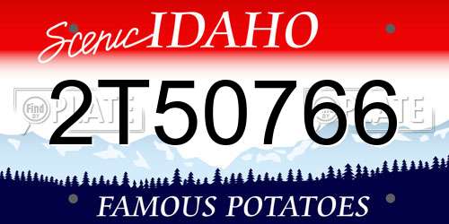 2T50766 Idaho License Plate