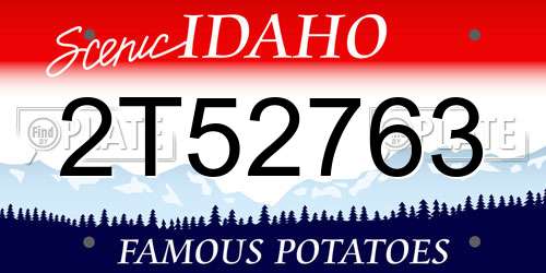 2T52763 Idaho License Plate