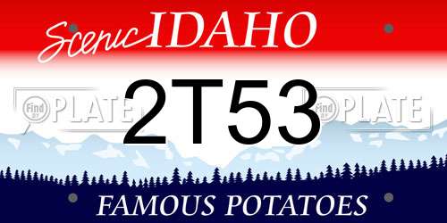 2T53 Idaho License Plate