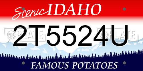 2T5524U Idaho License Plate