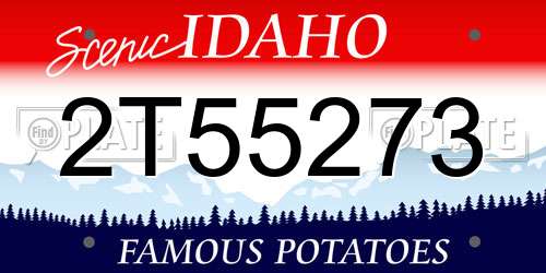 2T55273 Idaho License Plate