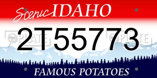 2T55773 Idaho License Plate