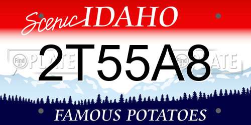 2T55A8 Idaho License Plate