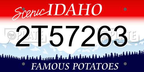 2T57263 Idaho License Plate