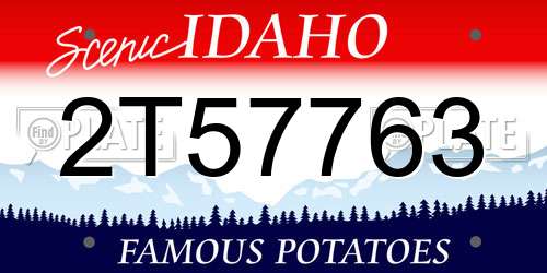 2T57763 Idaho License Plate