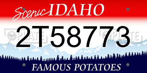 2T58773 Idaho License Plate