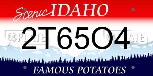 2T65O4 Idaho License Plate