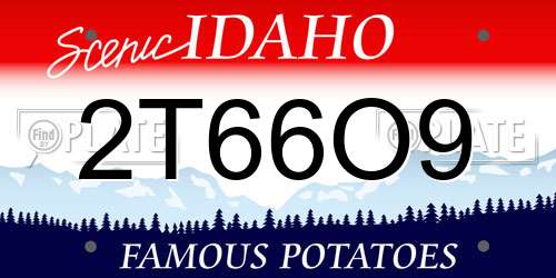 2T66O9 Idaho License Plate