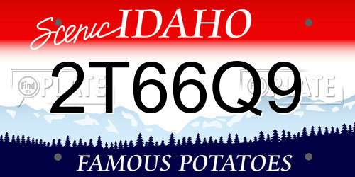 2T66Q9 Idaho License Plate