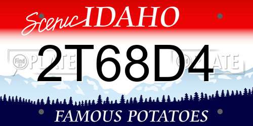2T68D4 Idaho License Plate