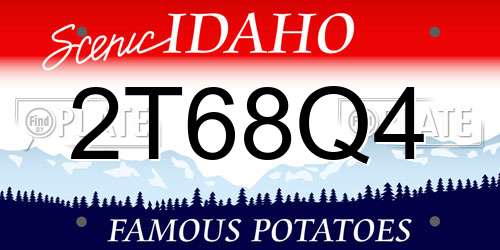 2T68Q4 Idaho License Plate
