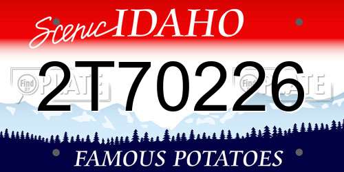 2T70226 Idaho License Plate