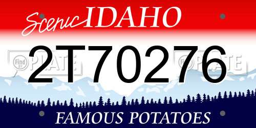 2T70276 Idaho License Plate