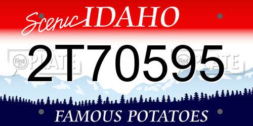 2T70595 Idaho License Plate
