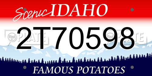 2T70598 Idaho License Plate