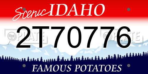 2T70776 Idaho License Plate