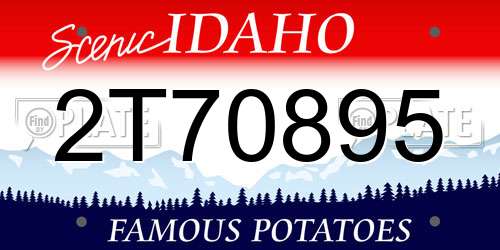 2T70895 Idaho License Plate