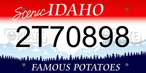 2T70898 Idaho License Plate