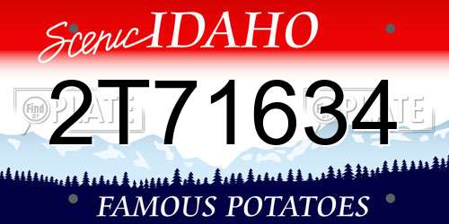 2T71634 Idaho License Plate